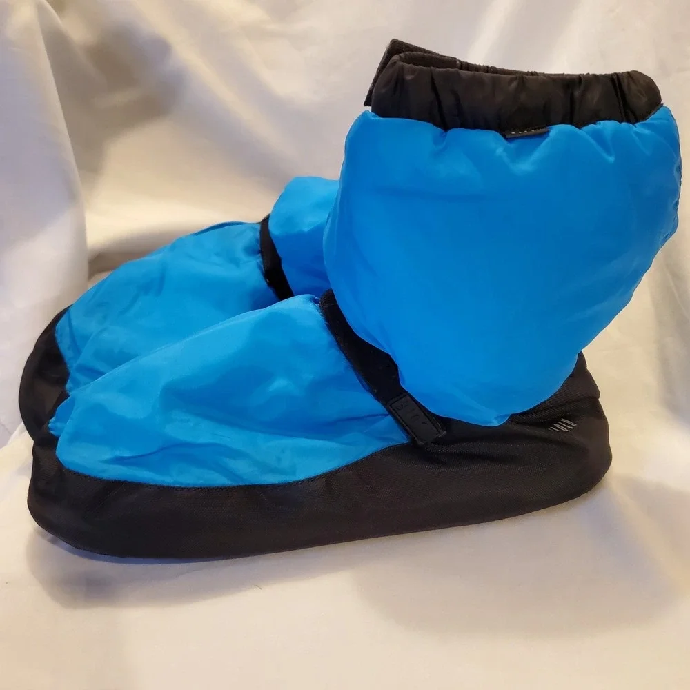 Bloch‎ Linna & Max Women's Small Blue Dance Warm Up Ballet Booties Slip On